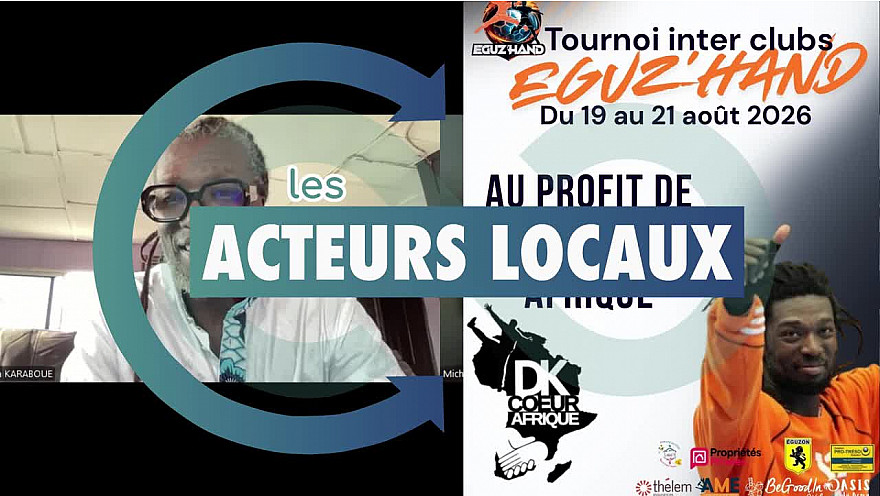 Acteurs Locaux de EGUZON  - le Champion du monde Daouda KARABOUÉ au micro de Michel Lecomte nous parle de EguzHand 2026